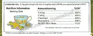 Mother's Day Tea Cup Candy Wrapper